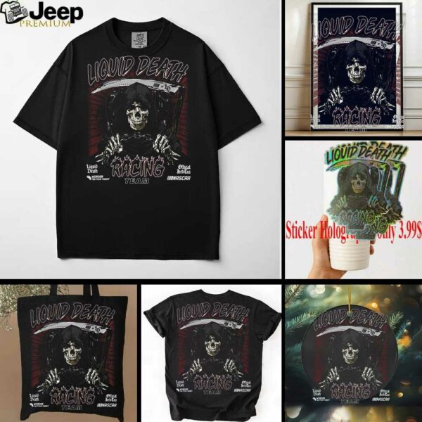 NASCAR ’47 Black Liquid Death Race Day Backer Foundation T Shirt