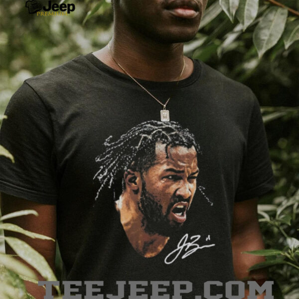NBA Jalen Brunson Mitchell & Ness Black Real Big Face Player T Shirt