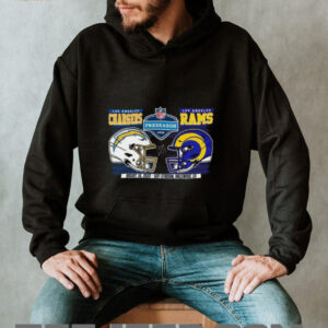 NFL Preseason Week 2 2025 Los Angeles Chargers Vs Los Angeles Rams Dueling Helmet shirt