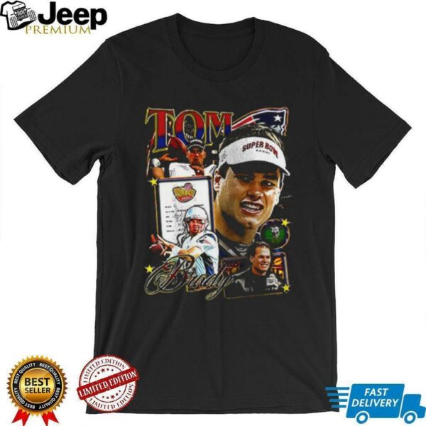 New England Patriots Tom Brady 6th round to the GOAT signature shirt