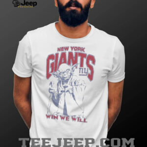 New York Giants Star Wars Yoda Win We Will Vintage Football T Shirt