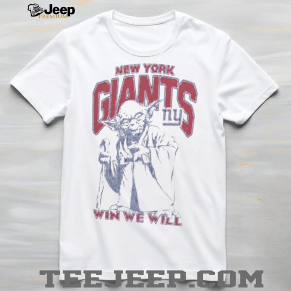 New York Giants Star Wars Yoda Win We Will Vintage Football T Shirt