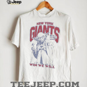 New York Giants Star Wars Yoda Win We Will Vintage Football T Shirt