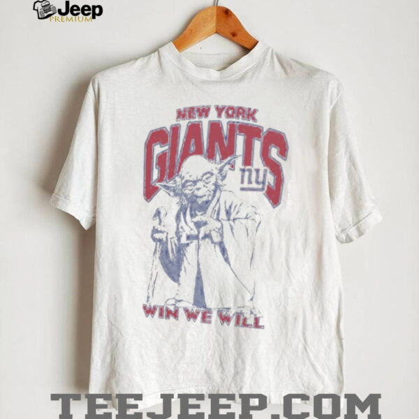 New York Giants Star Wars Yoda Win We Will Vintage Football T Shirt