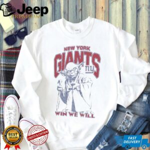 New York Giants Star Wars Yoda Win We Will Vintage Football T Shirt