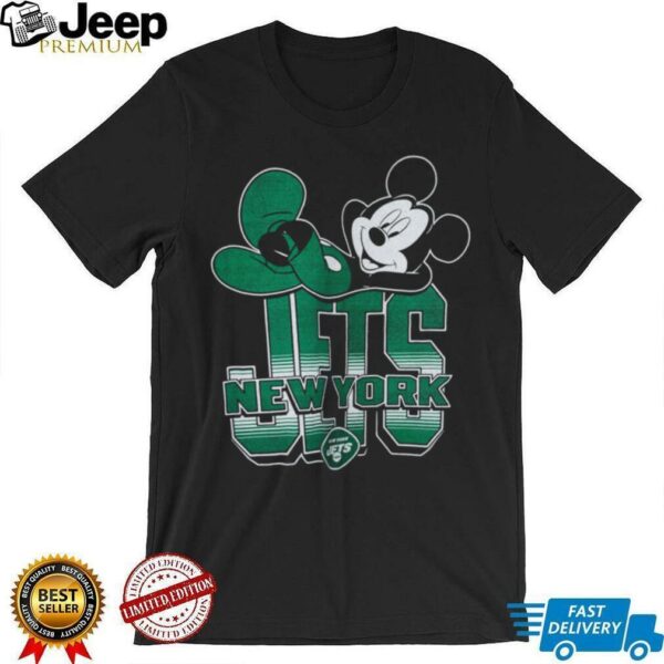 New York Jets Mickey at Quarterback Disney Vintage Football T Shirt