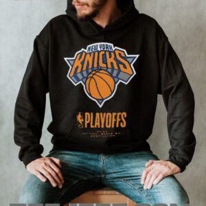 New York Knicks Black 2025 NBA Playoffs Alley Oop T Shirt