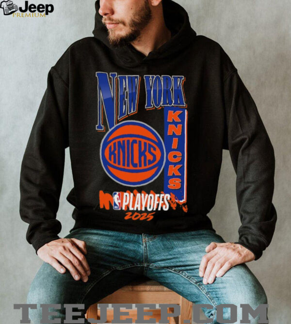 New York Knicks Black 2025 NBA Playoffs Hype T Shirt