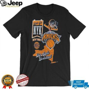 New York Knicks Blue Split Zone T Shirt