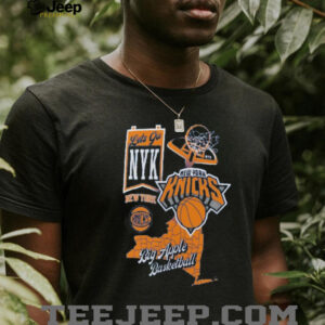 New York Knicks Blue Split Zone T Shirt