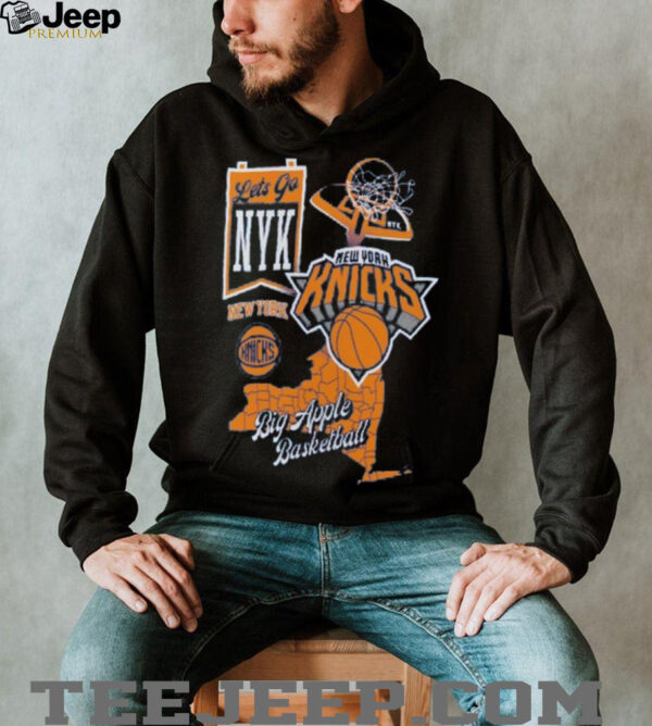 New York Knicks Blue Split Zone T Shirt