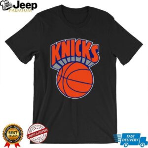 New York Knicks Mitchell & Ness Black Big & Tall Hardwood Classics Vintage Logo T Shirt