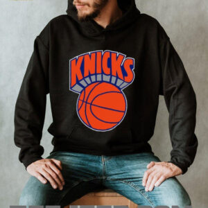 New York Knicks Mitchell & Ness Black Big & Tall Hardwood Classics Vintage Logo T Shirt