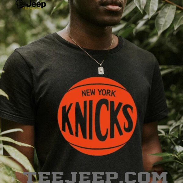 New York Knicks Mitchell & Ness Heather Charcoal Hardwood Classics MVP Logo T Shirt