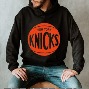 New York Knicks Mitchell & Ness Heather Charcoal Hardwood Classics MVP Logo T Shirt