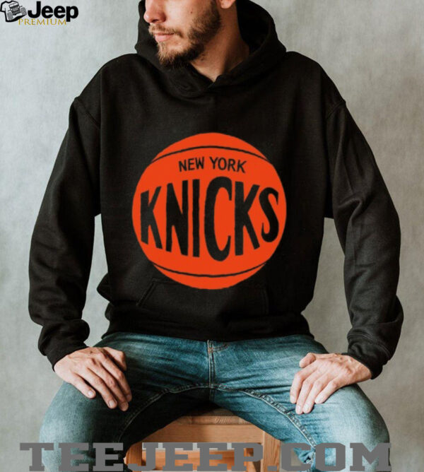 New York Knicks Mitchell & Ness Heather Charcoal Hardwood Classics MVP Logo T Shirt