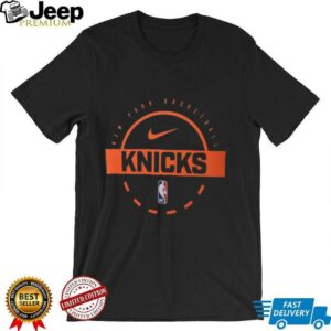 New York Knicks Nike Black Authentic T Shirt