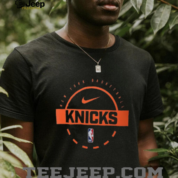 New York Knicks Nike Black Authentic T Shirt