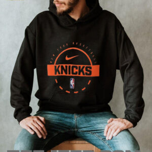 New York Knicks Nike Black Authentic T Shirt