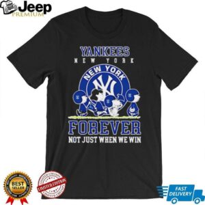 New York Yankees forever not just when we win Peanuts shirt