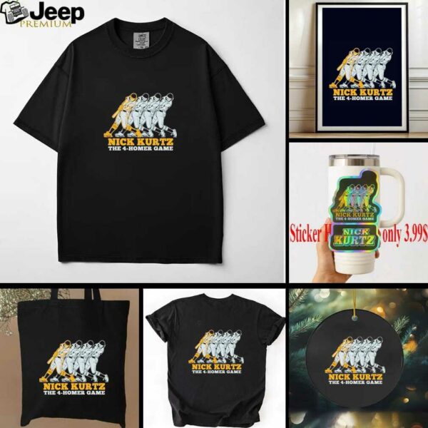 Nick Kurtz The Four Homer Game Athletics Baseball T shirt