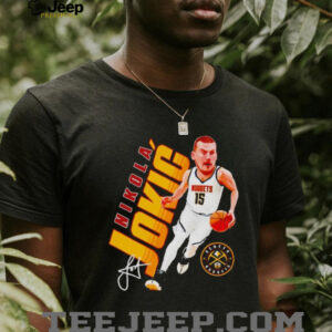 Nikola Jokic post moves caricature Denver Nuggets shirt