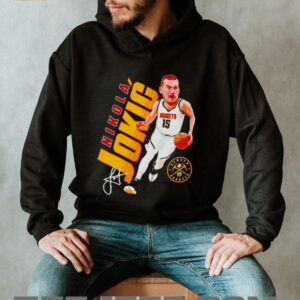 Nikola Jokic post moves caricature Denver Nuggets shirt