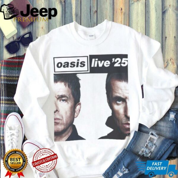 Oasis 2025 Tour Vintage Band Tee for Britpop 90s Rock Music Shirt