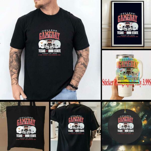 Official College GameDay 2025 Texas Longhorns Vs Ohio State Buckeyes Love From Columbus, OH Shirt