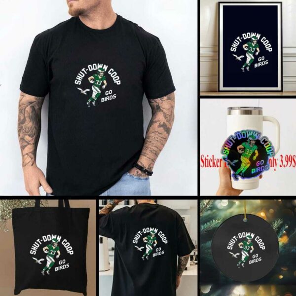 Official Cooper DeJean Philadelphia Eagles Player Pack Shut Down Coop T Shirt