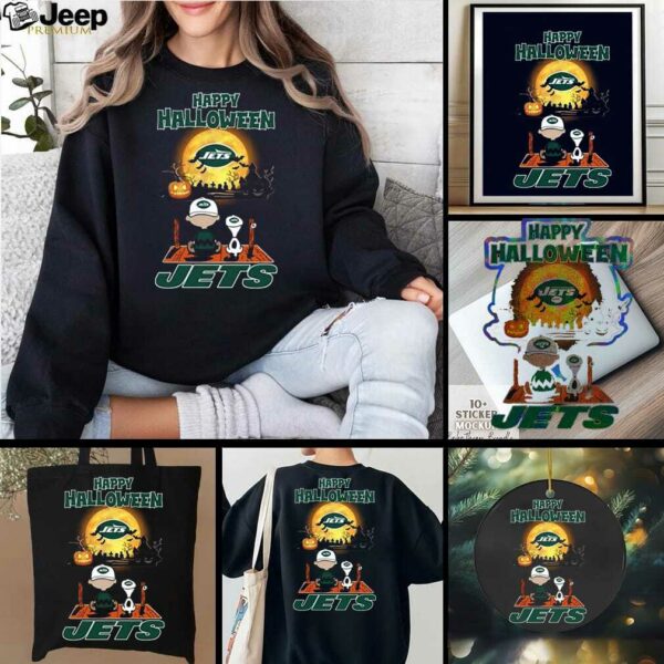 Official Happy Halloween New York Jets X The Peanuts Snoopy And Charlie Brown Shirt