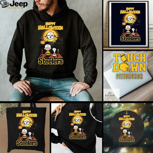 Official Happy Halloween Pittsburgh Steelers X The Peanuts Snoopy And Charlie Brown Shirt