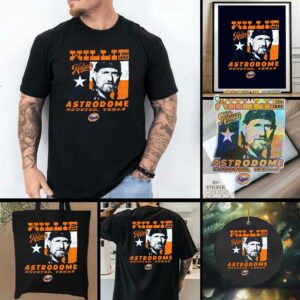 Official Houston Astros MLB Willie Nelson Astrodome 1985 Houston Texas Graphic t shirt