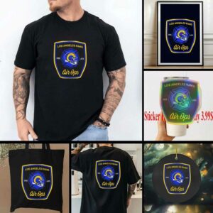 Official Los Angeles Rams x LAFD Air Ops T Shirt