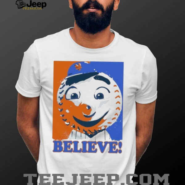 Official Mr Met Believe New York Mets Shirt
