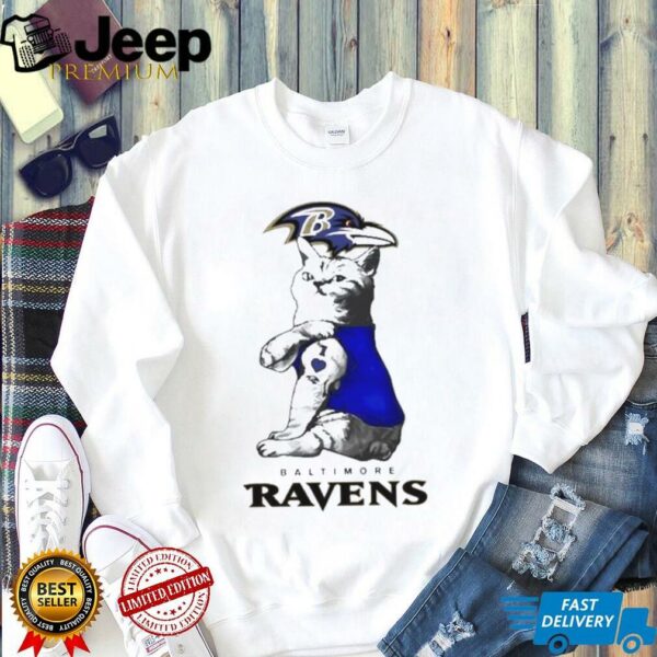 Official My Cat Loves Baltimore Ravens Football 2025 T Shirt