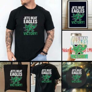 Official NFL 2025 New York Jets Beat Eagles Victory Mascot...
