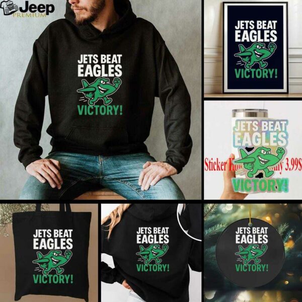 Official NFL 2025 New York Jets Beat Eagles Victory Mascot Shirt
