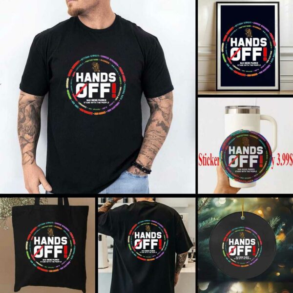 Official San Diego Padres Logo Hands Off Seattle Mariners Stand With The People Shirt