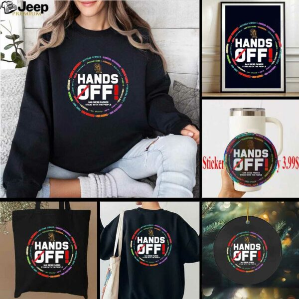 Official San Diego Padres Logo Hands Off Seattle Mariners Stand With The People Shirt