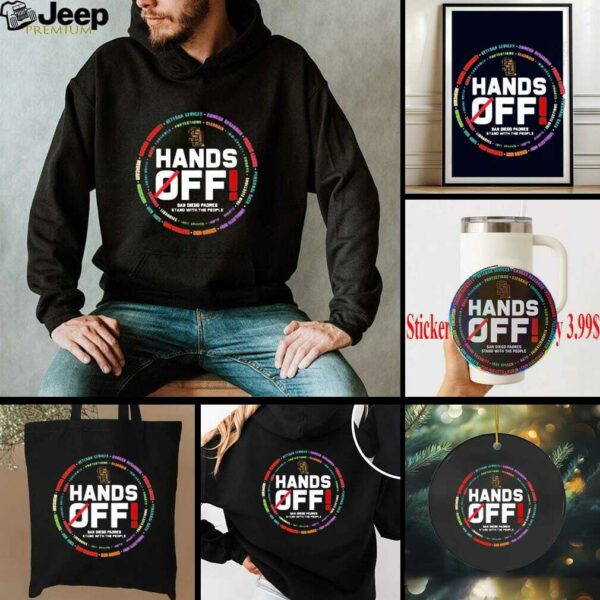 Official San Diego Padres Logo Hands Off Seattle Mariners Stand With The People Shirt