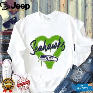 Official Seattle Seahawks Spray Heart Boxy T Shirt