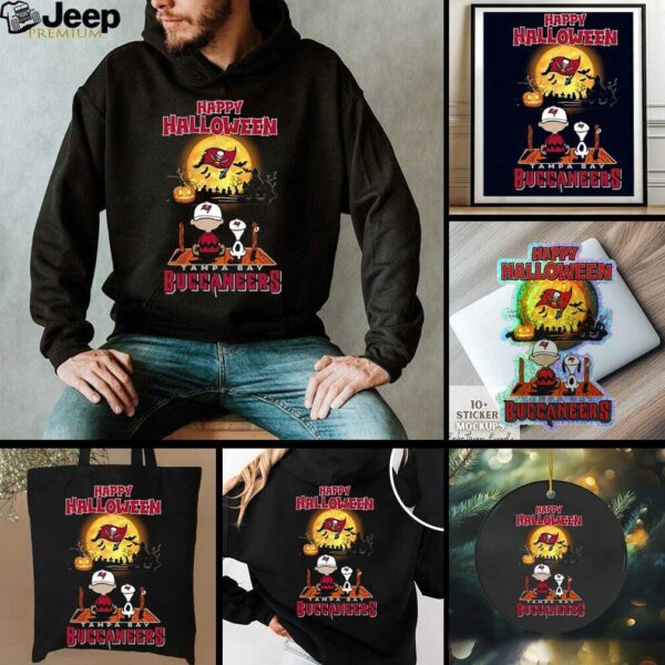 Official Snoopy And Charlie Brown X Tampa Bay Buccaneers Happy Halloween T Shirt