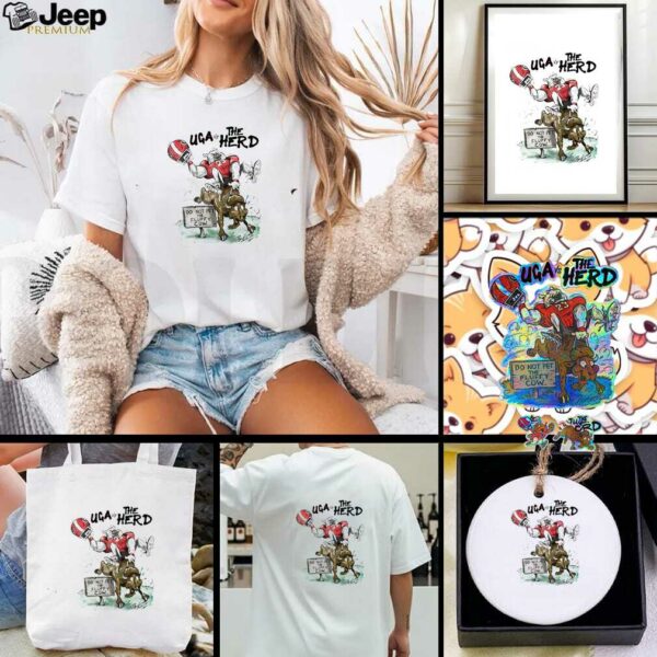 Official UGA Georgia Bulldog Vs The Herd Do Not Pet The Fluffy Cow Mascot Patrick Carlson t shirt
