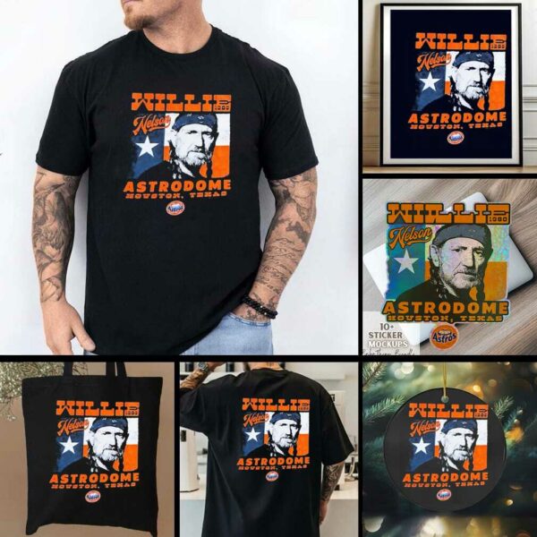 Official Willie Nelson Astrodome Houston Texas Shirts