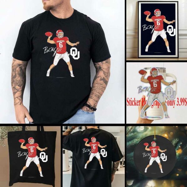 Oklahoma football Baker Mayfield superstar pose signature shirt