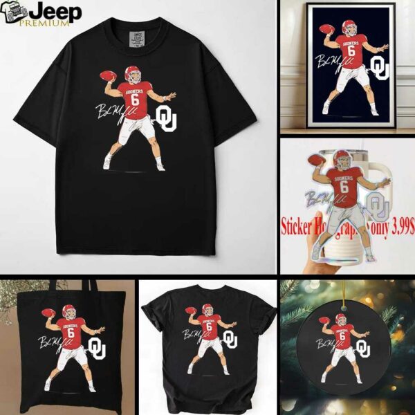 Oklahoma football Baker Mayfield superstar pose signature shirt