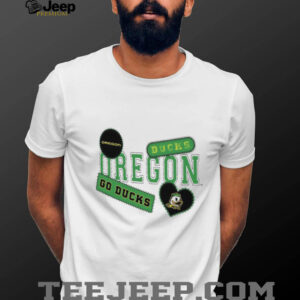 Oregon Ducks Go Ducks heart shirt
