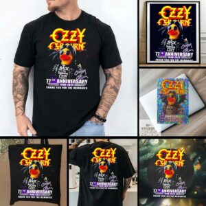 Ozzy Osbourne 77th anniversary 1948 2025 thank you for the memories signature shirt
