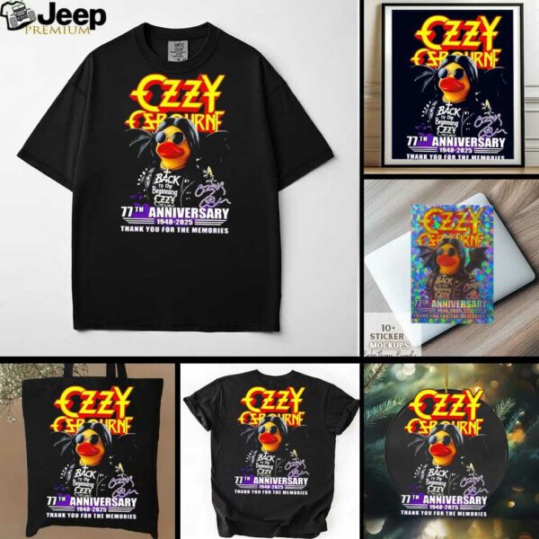 Ozzy Osbourne 77th anniversary 1948 2025 thank you for the memories signature shirt